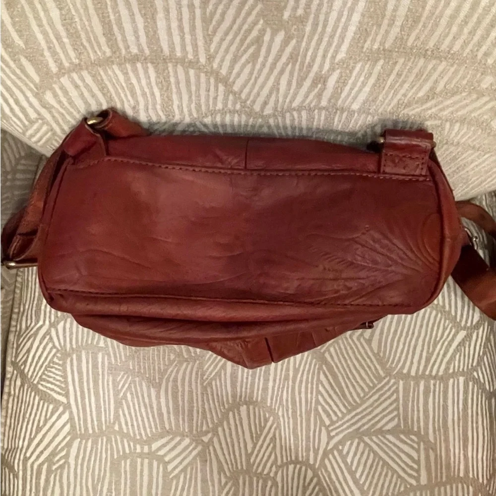 American Leather Co. embossed “Cleveland” style backpack - Picture 10 of 12